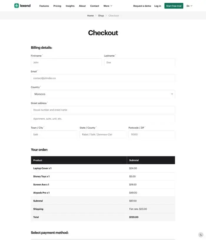 Checkout
